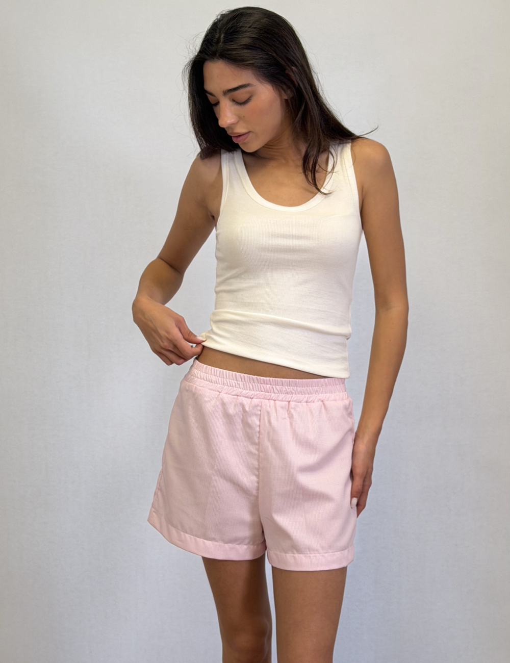 Poplin Striped Shorts