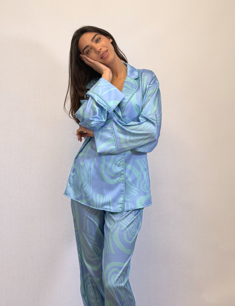 Blue Swirl Pyjama Set
