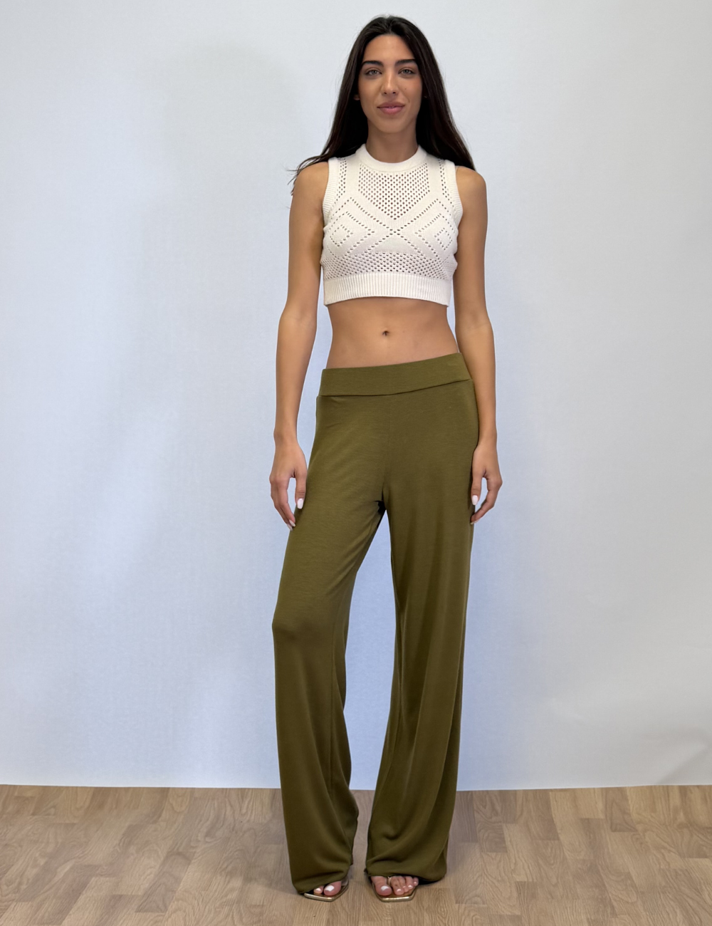 Argyle Knit Top