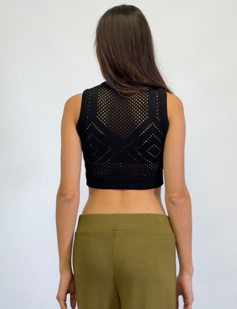 Argyle Knit Top
