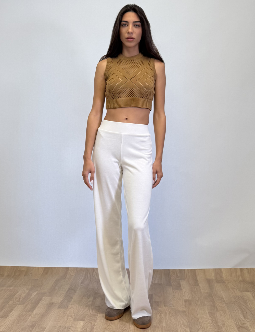 Argyle Knit Top