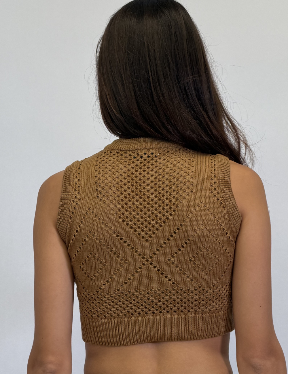 Argyle Knit Top