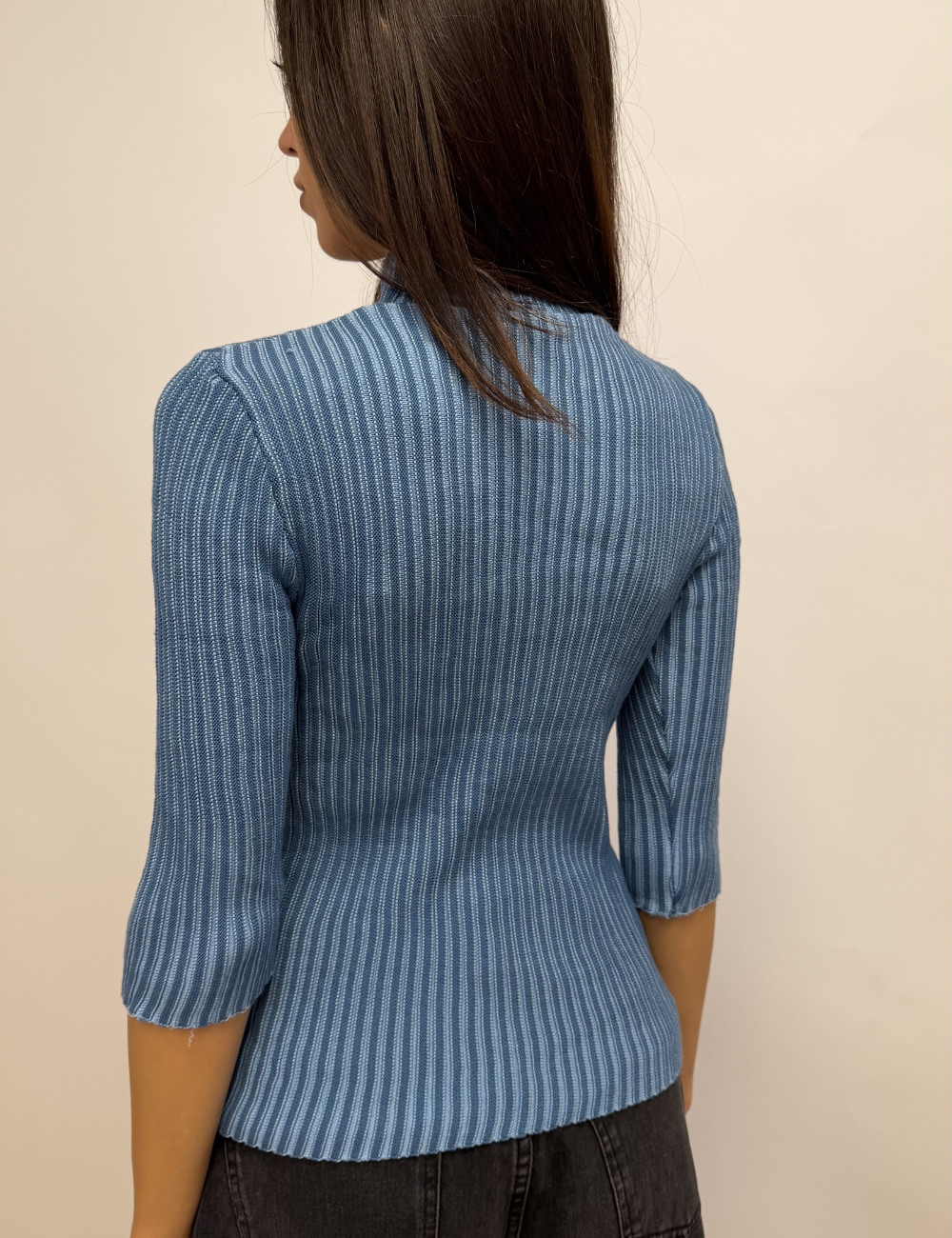 Two Tone Ribbed Top