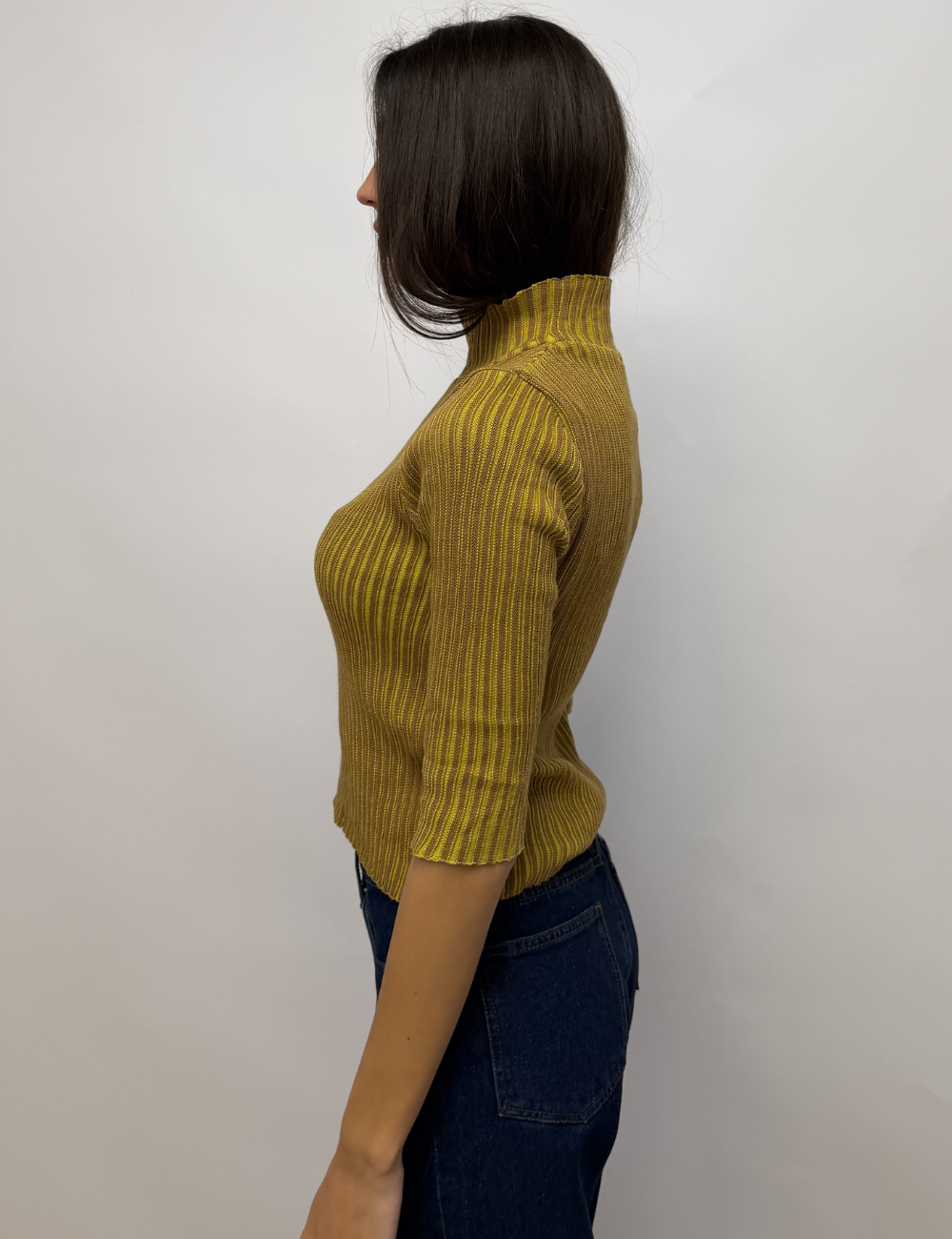 Two Tone Ribbed Top