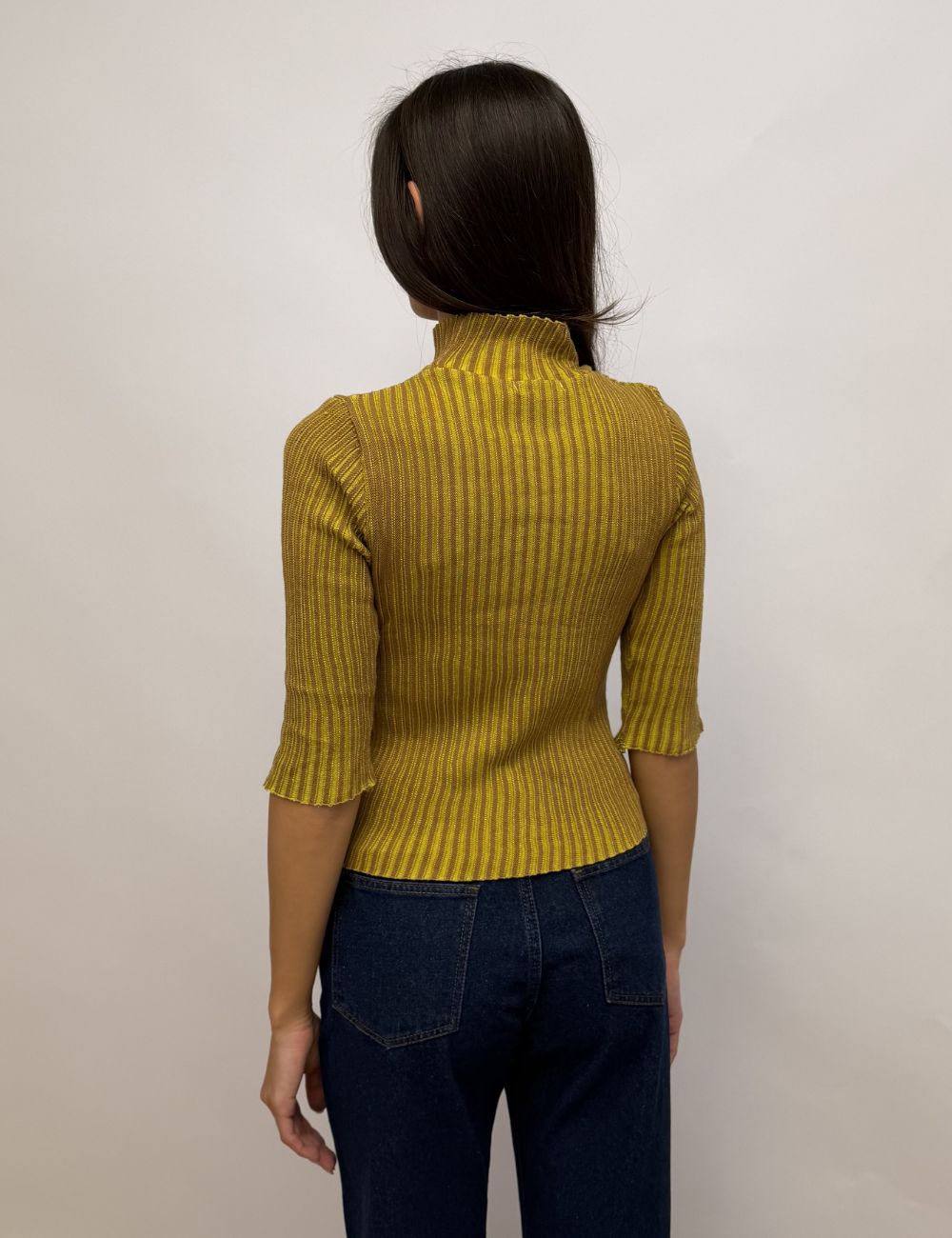 Two Tone Ribbed Top