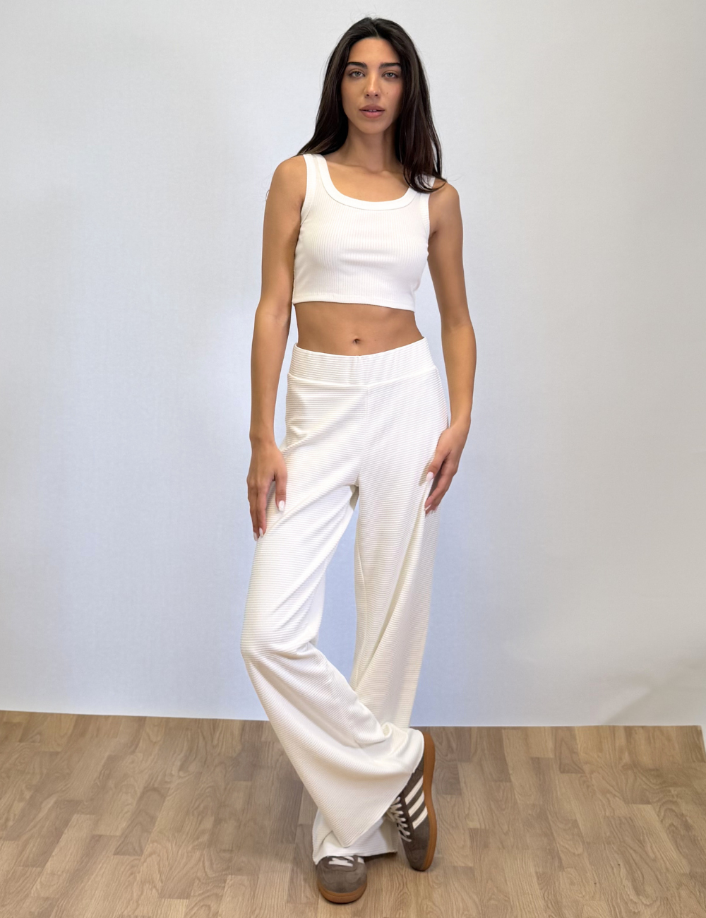 Ribbed Cropped Tank Top