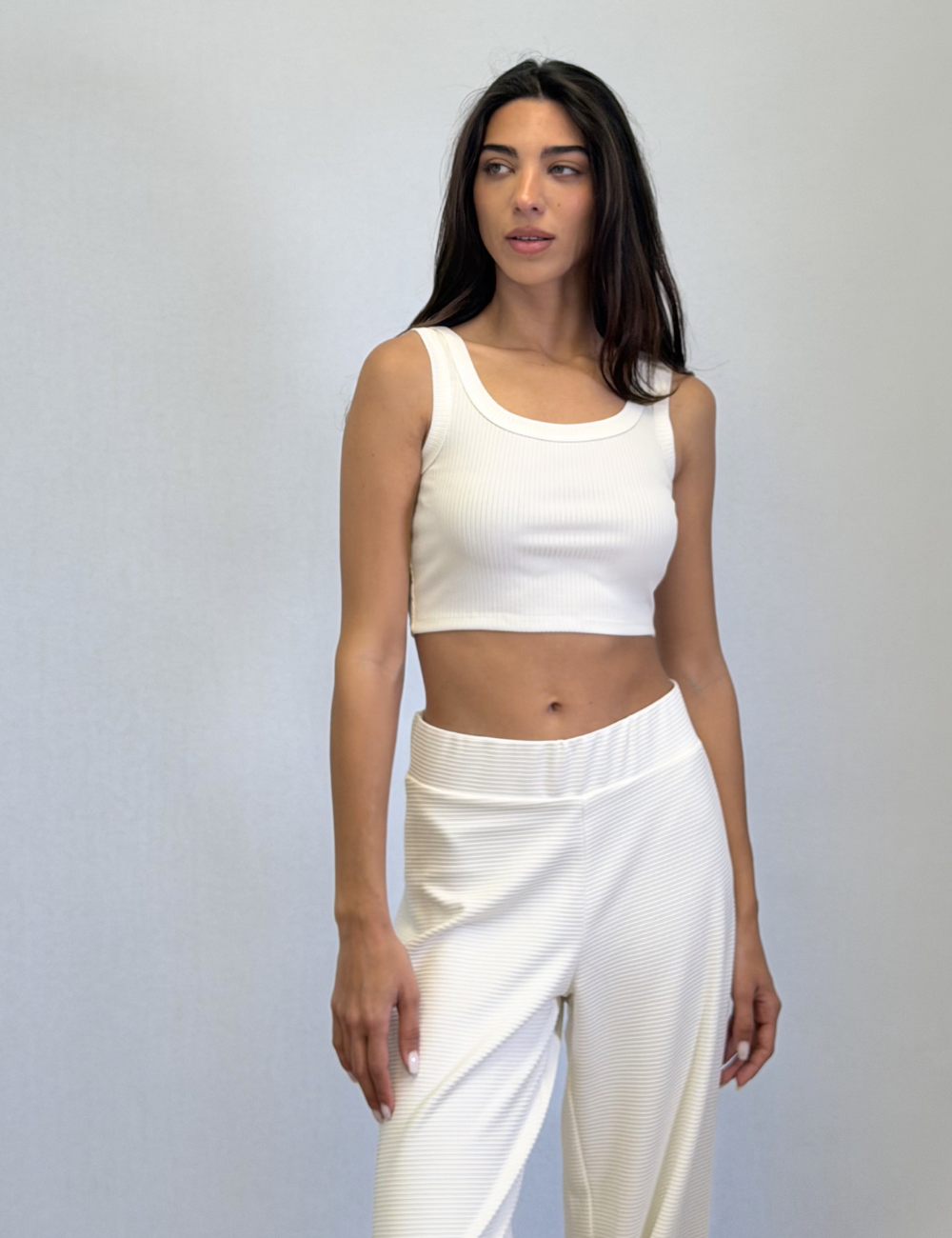 Ribbed Cropped Tank Top