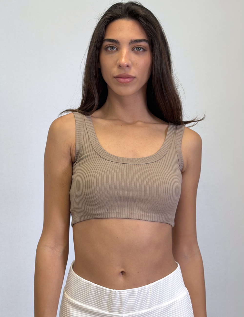 Ribbed Cropped Tank Top