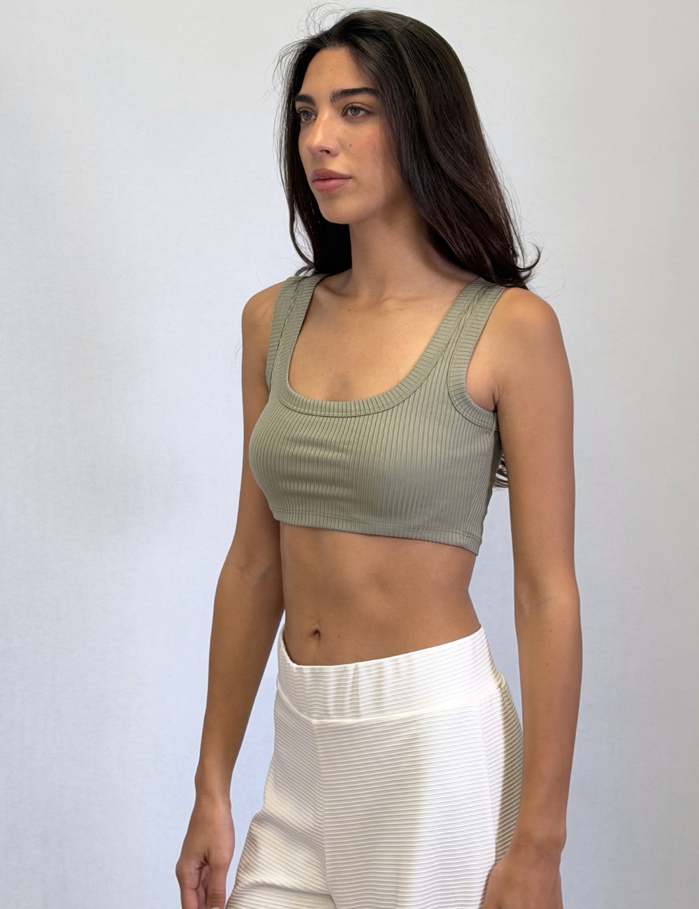 Ribbed Cropped Tank Top