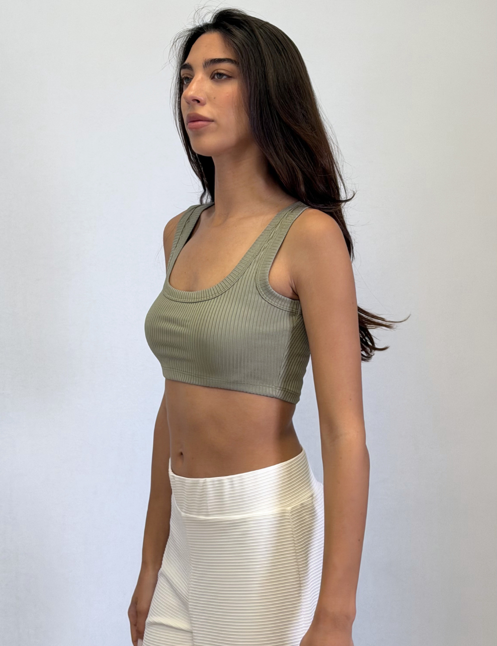 Ribbed Cropped Tank Top