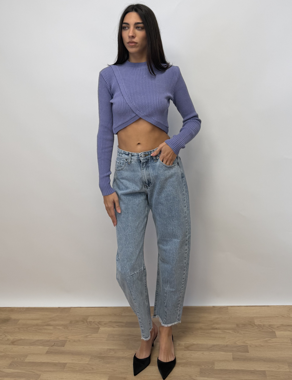 Asymmetric Ribbed Top