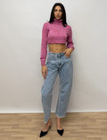 High Neck Knit Crop Top