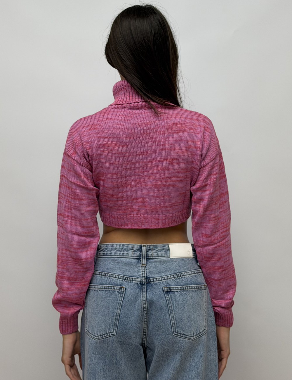 High Neck Knit Crop Top