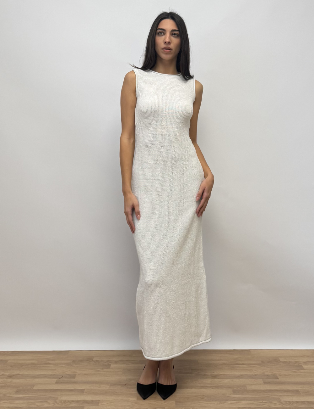 Knitted Maxi Dress With Lurex Thread