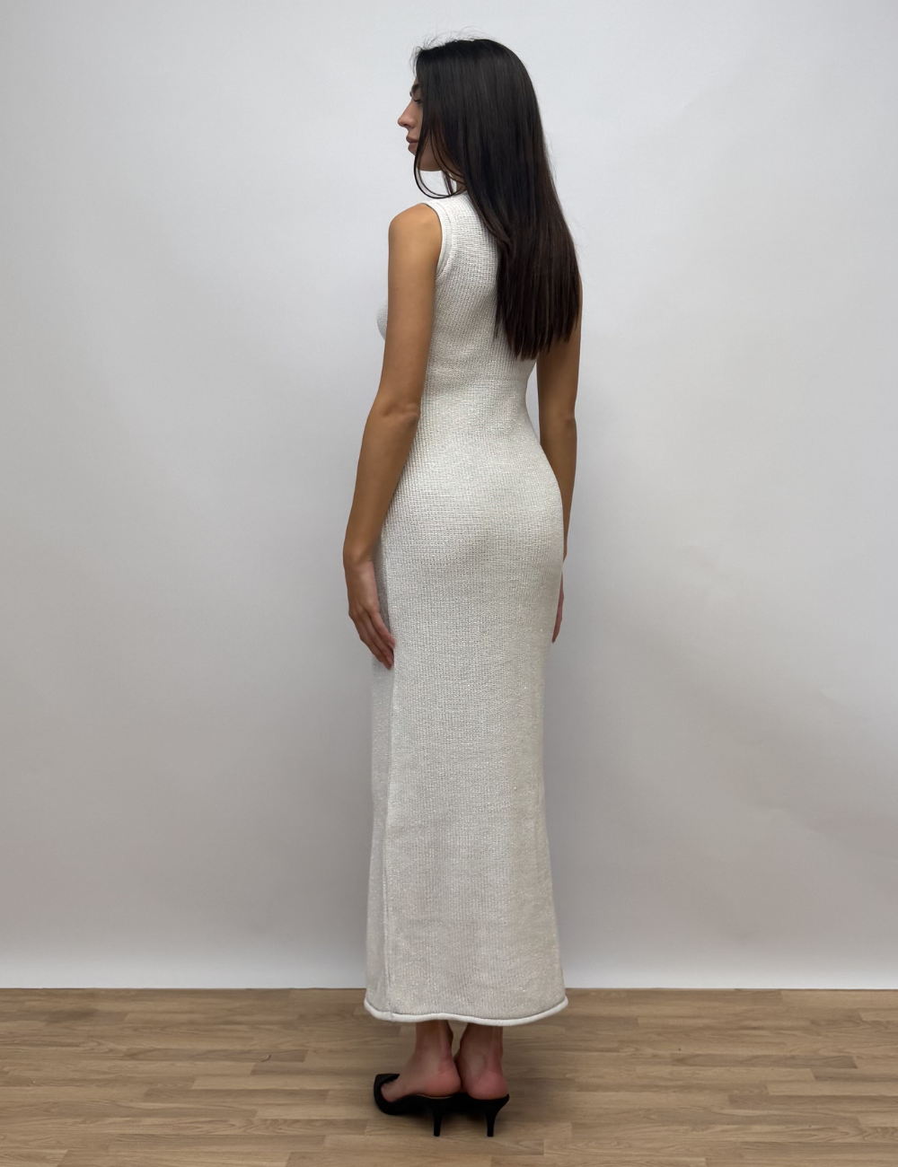 Knitted Maxi Dress With Lurex Thread