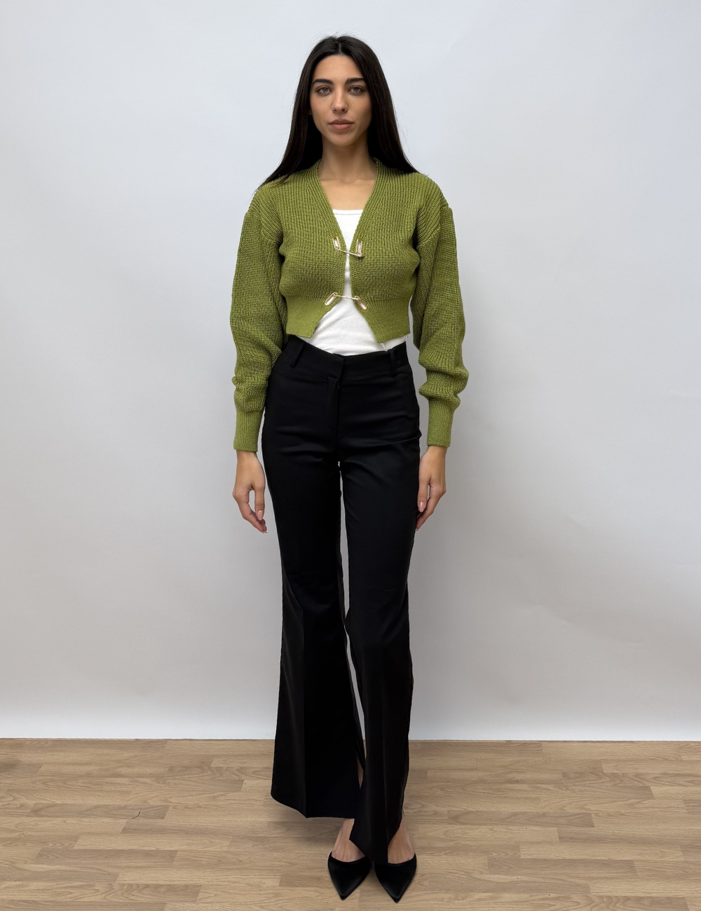 Pin Closure Cardigan