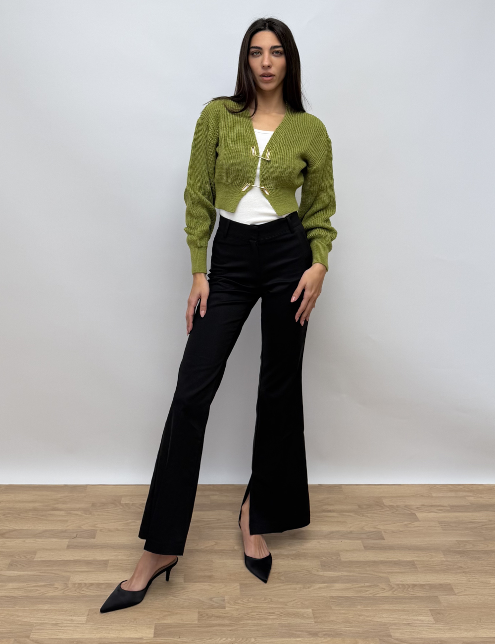 Pin Closure Cardigan