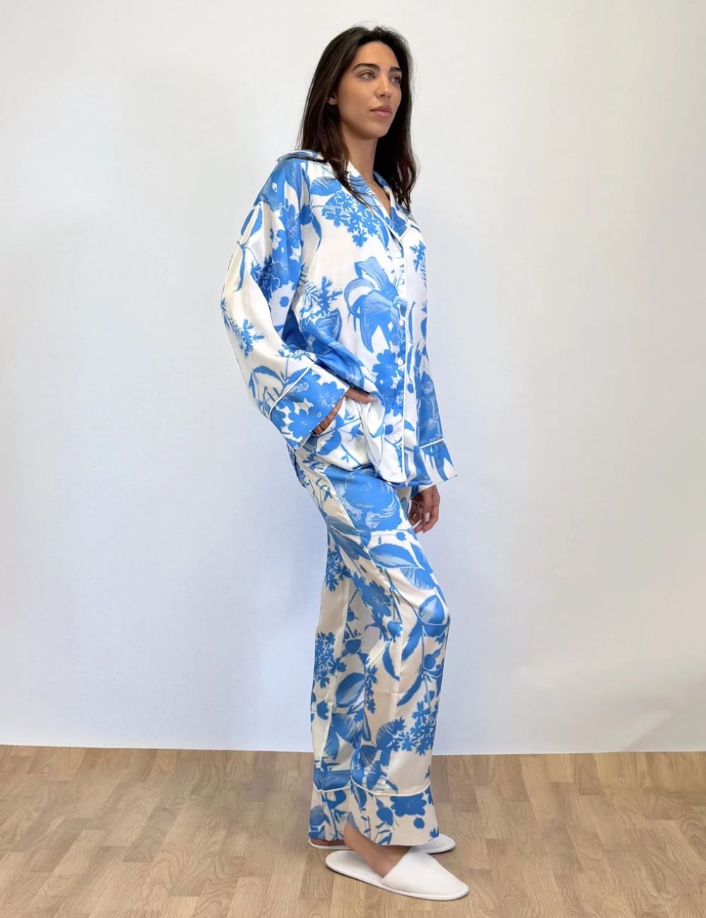 Blue Floral Pyjama Set