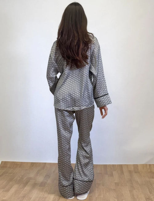 Black Wave Pyjama Set