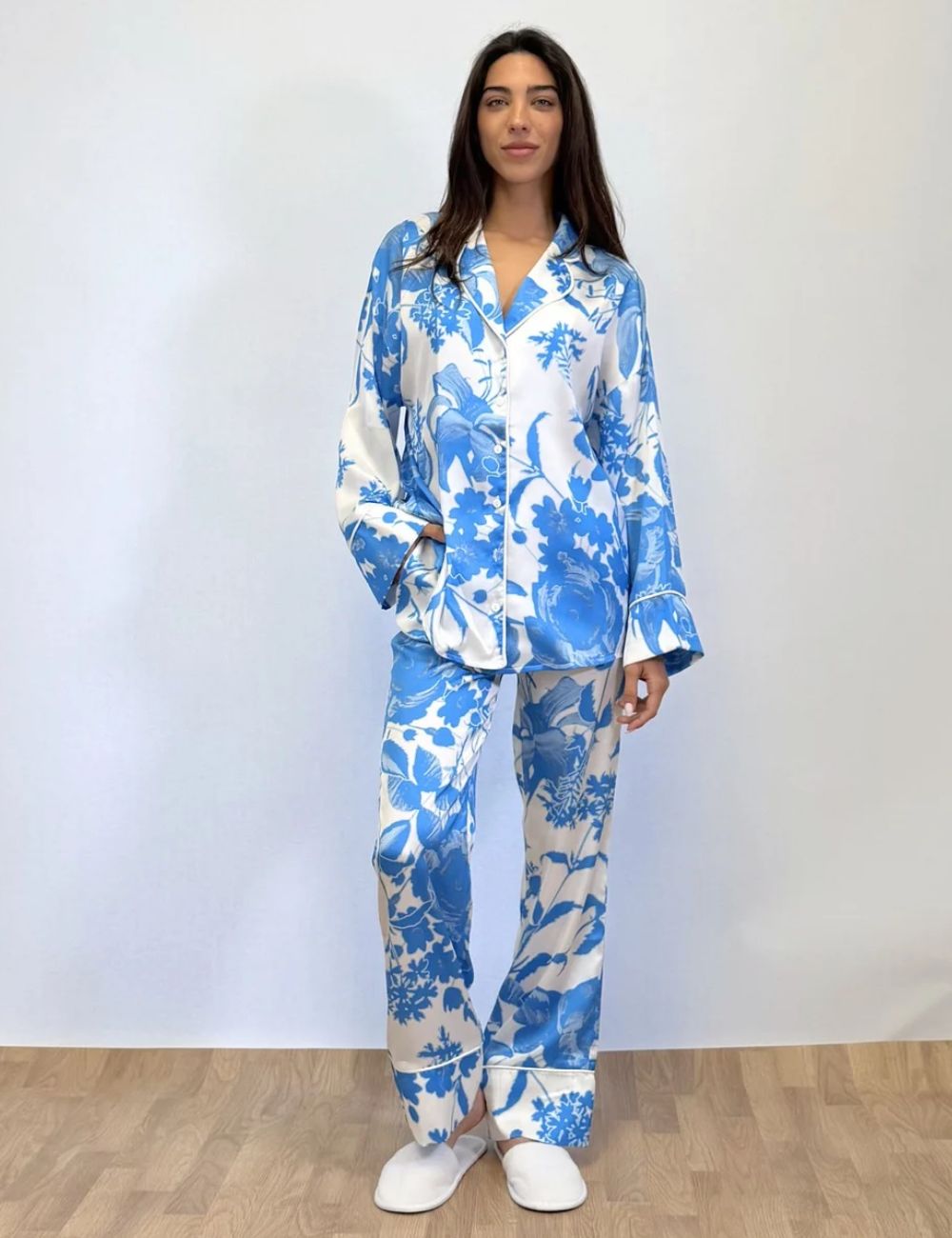 Blue Floral Pyjama Set