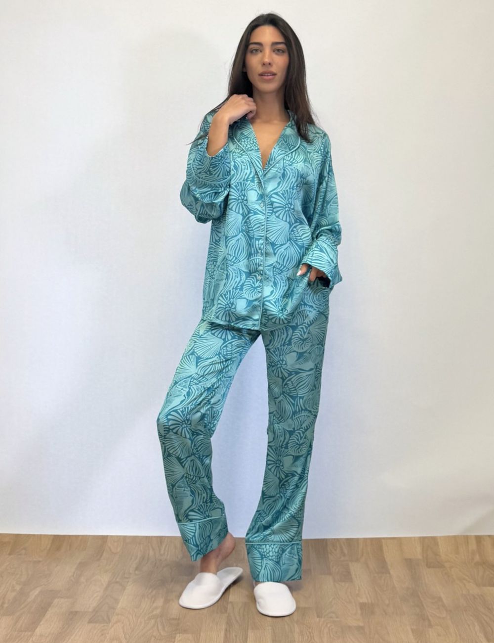 Turquoise Tropical Pyjama Set
